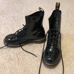 Black Patent Leather Dr. Martens Boots